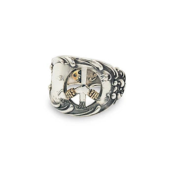 [Blind Man Togs]Peeper Ring- vintage Tiffany silver spoon/ 18ct gold