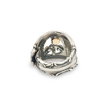 [Blind Man Togs]Peeper Ring- vintage Tiffany silver spoon/ 18ct gold