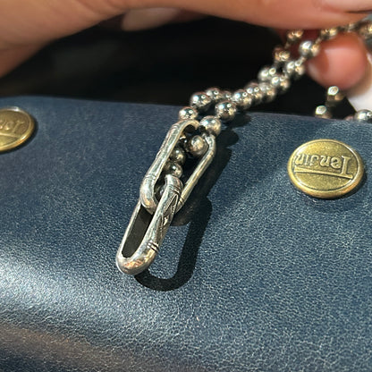 [Mt. Hill] Dog Tag Silver Stamped pendant necklace