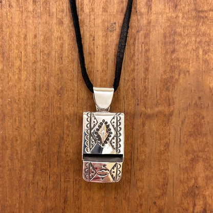 [Mt. Hill] Artisan Silver Whistle Scroll Pendant Necklace