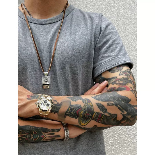 [Mt. Hill] Artisan Silver Whistle Scroll Pendant Necklace