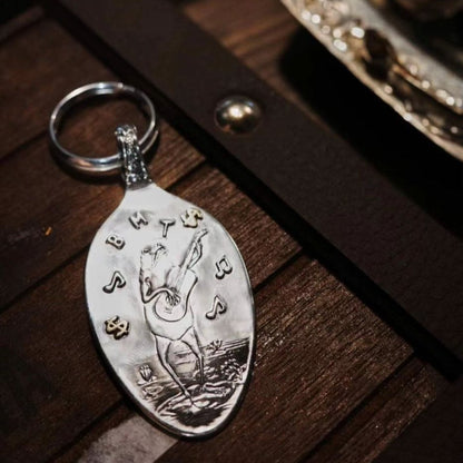 [Blind Man Togs] Guitar Playing Frog key holder/keychain 18k gold