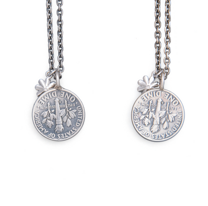 [North Works] Daisy Vintage Coin Necklace N-660