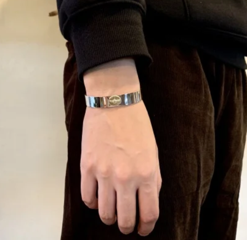[Dear Blossom] Eagle 18k gold/silver Bangle B-104