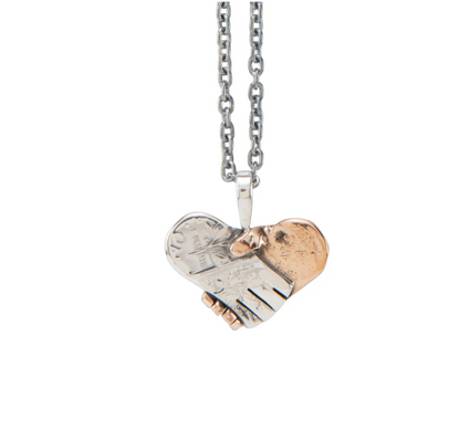 [North Works] Inner Peace Necklace/Pendant- 10 cent Silver vintage coin handmade jewelry