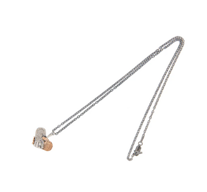 [North Works] Inner Peace Necklace/Pendant- 10 cent Silver vintage coin handmade jewelry