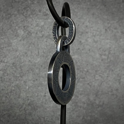 [Jango] Mandala Floral pendant/ ball chain necklace 925 silver