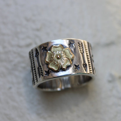 [Mt. Hill] Prairie Rose Ring- 925 Sterling Siver/ Artisan Jewellry