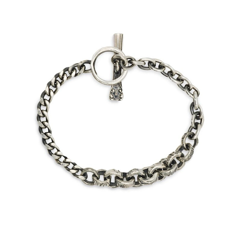 BLIND MAN TOGS Vintage Silver Chain Bracelet product view 
