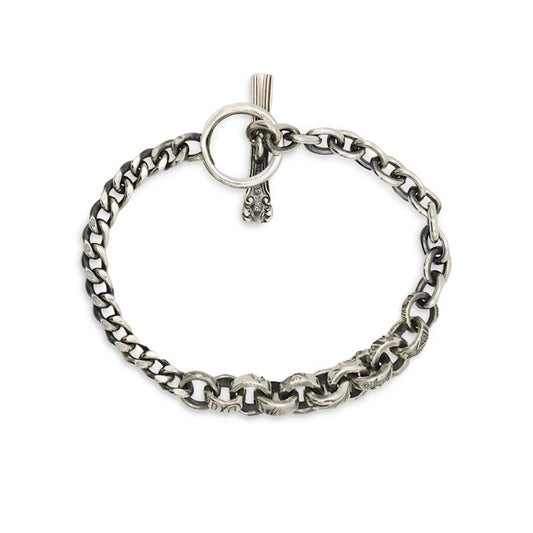 BLIND MAN TOGS Vintage Silver Chain Bracelet product view 