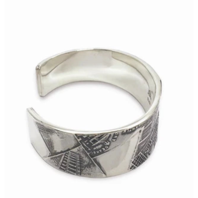 BLIND MAN TOGS Mosaic Medium Vintage Silver Bracelet detail 2 