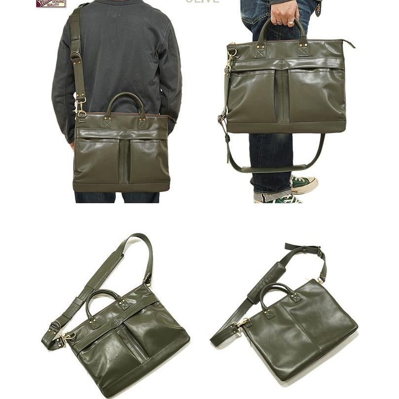 Y’2 LEATHER horsehide helmet bag interior