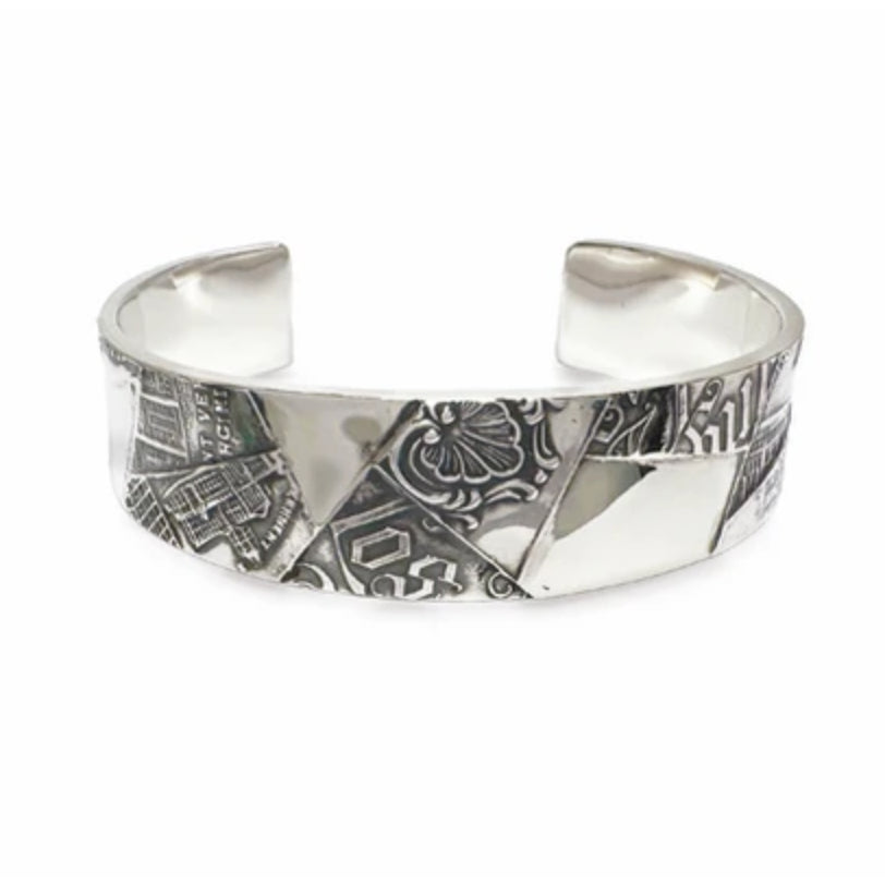 BLIND MAN TOGS Mosaic Medium Vintage Silver Bracelet product view 