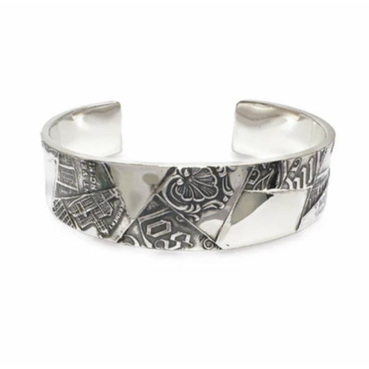 BLIND MAN TOGS Mosaic Medium Vintage Silver Bracelet product view 