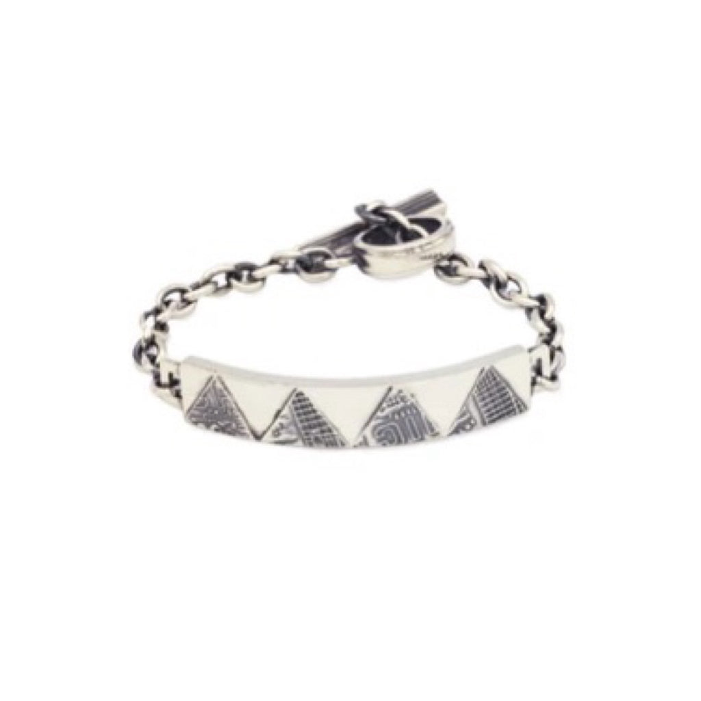 BLIND MAN TOGS Vintage Silver ID Plate Bracelet product view 