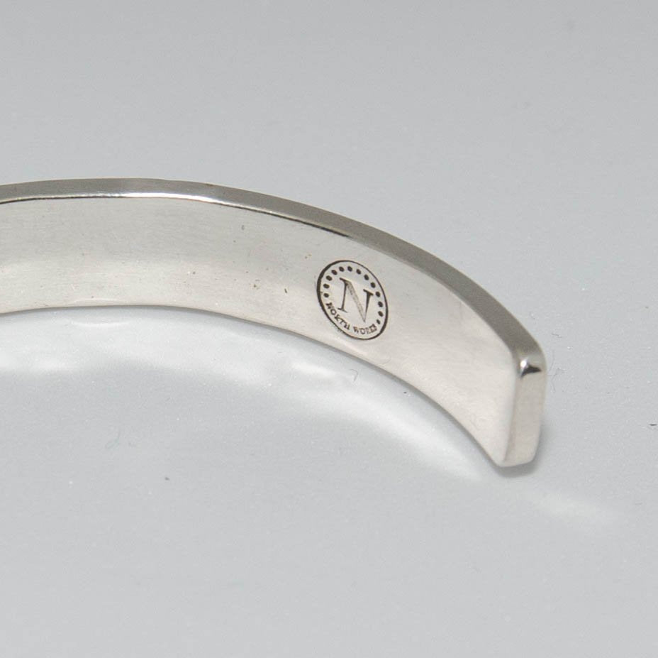 [North Works] Full Star Silver Bangle W-217