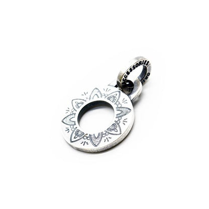 [Jango] Mandala Floral pendant/ ball chain necklace 925 silver